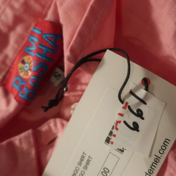 NWT Womens Romi Basha Pink Paisley & Animal Print Button Down Shirt S - Picture 6 of 6